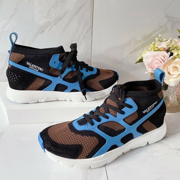 ValentinoRockstud Sound High Knitted Sneaker Black - Picture 1 of 10